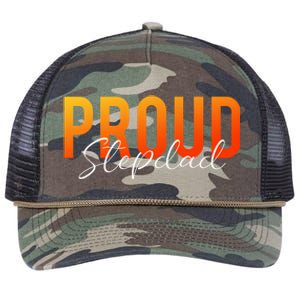 Proud Stepdad Step Dad Stepfather Step Father Bonus Dad Gift Retro Rope Trucker Hat Cap