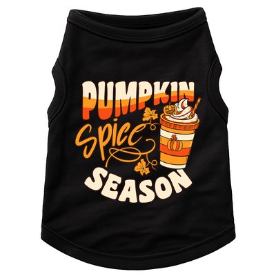 Pumpkin Spice Season Latte Coffee Fall Autumn Funny Doggie Tank