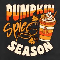 Pumpkin Spice Season Latte Coffee Fall Autumn Funny Golf Towel