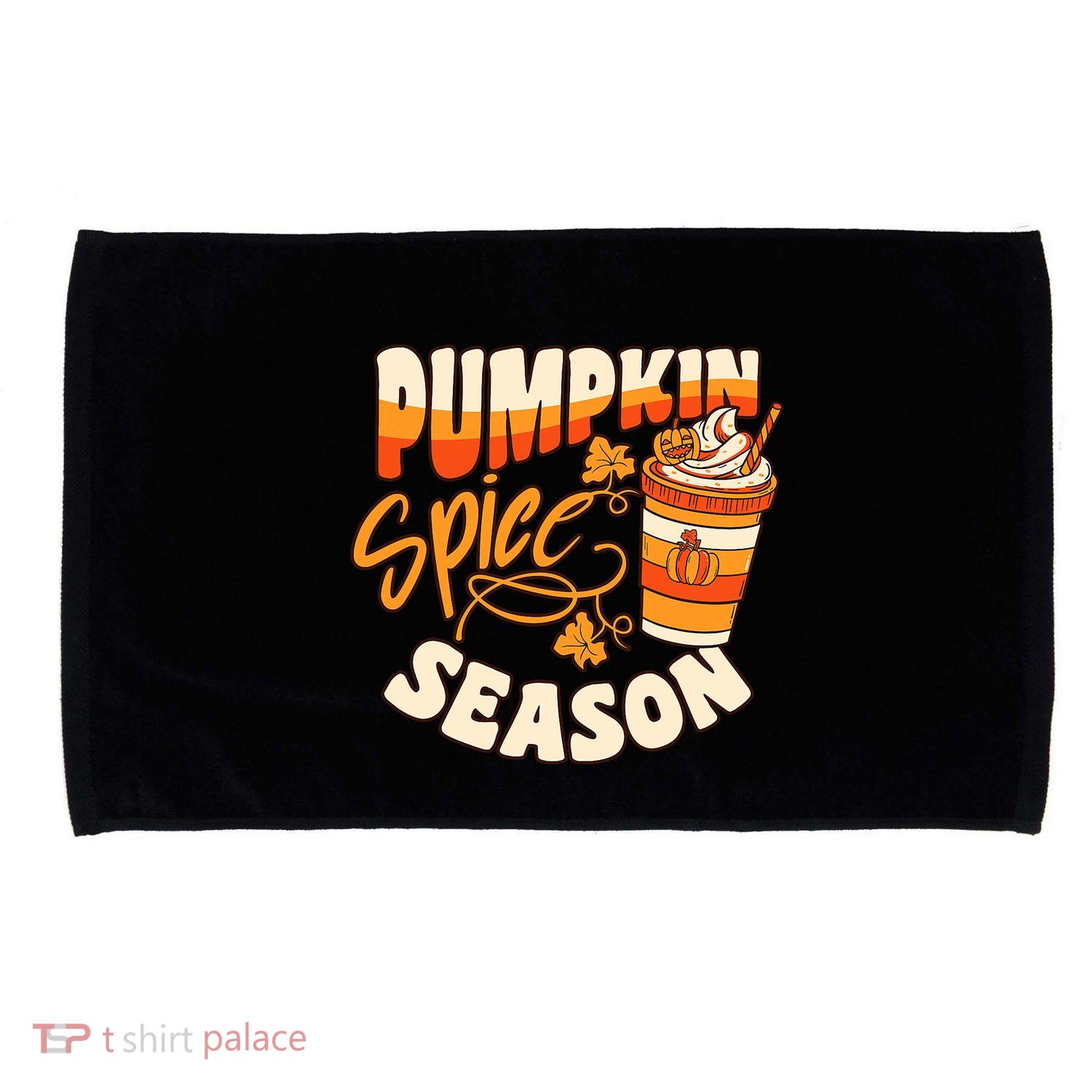 Pumpkin Spice Season Latte Coffee Fall Autumn Funny Microfiber Hand Towel