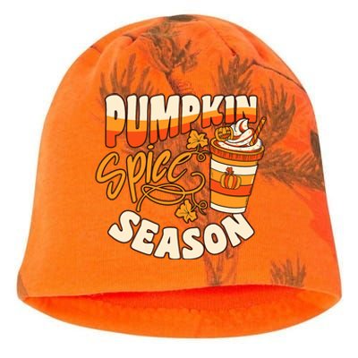 Pumpkin Spice Season Latte Coffee Fall Autumn Funny Kati - Camo Knit Beanie