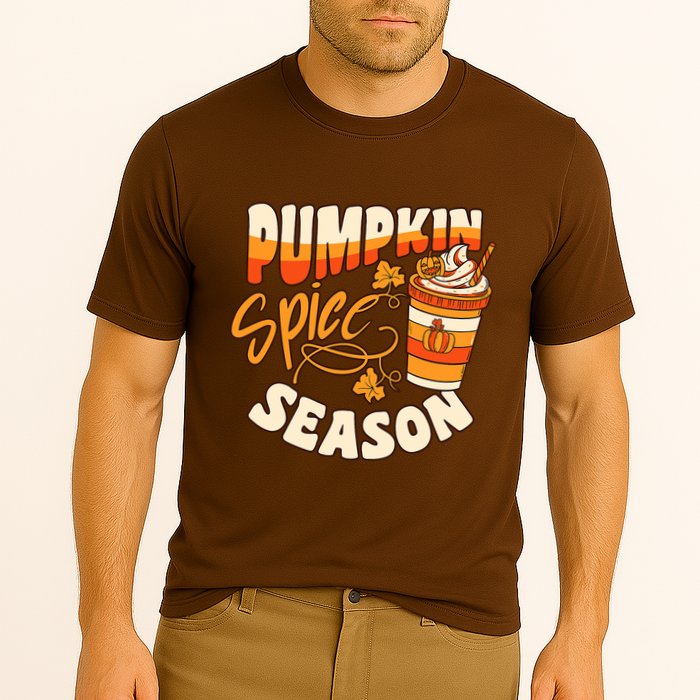 Pumpkin Spice Season Latte Coffee Fall Autumn Funny Cooling Performance Crew T-Shirt