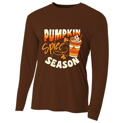 Pumpkin Spice Season Latte Coffee Fall Autumn Funny Cooling Performance Long Sleeve Crew