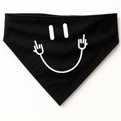 Power Socket Smile Middle Finger Hand Icon Meme Electrician USA-Made Doggie Bandana