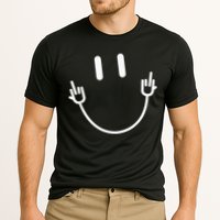 Power Socket Smile Middle Finger Hand Icon Meme Electrician Performance Shirt