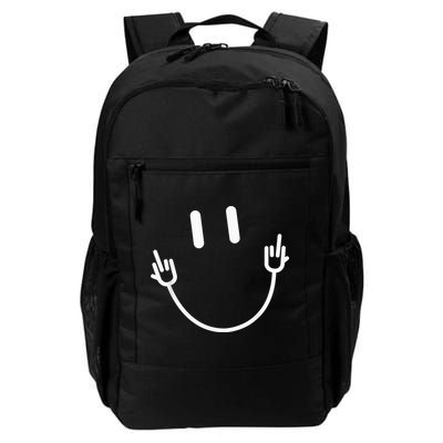 Power Socket Smile Middle Finger Hand Icon Meme Electrician Backpack