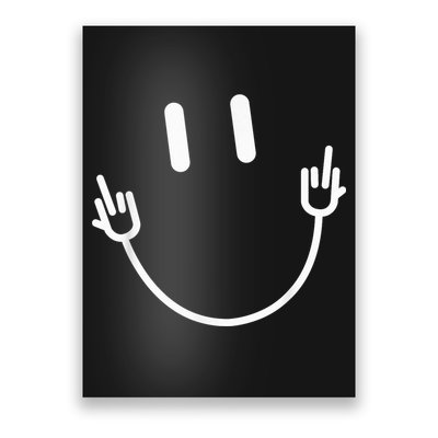 Power Socket Smile Middle Finger Hand Icon Meme Electrician Poster