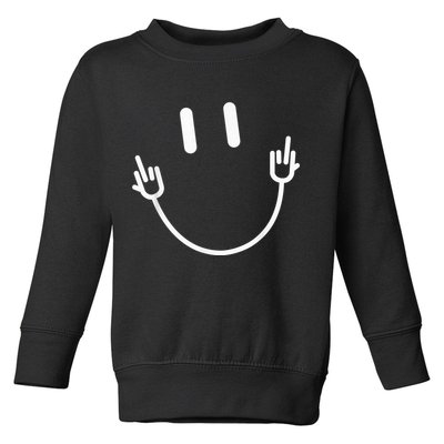 Power Socket Smile Middle Finger Hand Icon Meme Electrician Toddler Sweatshirt