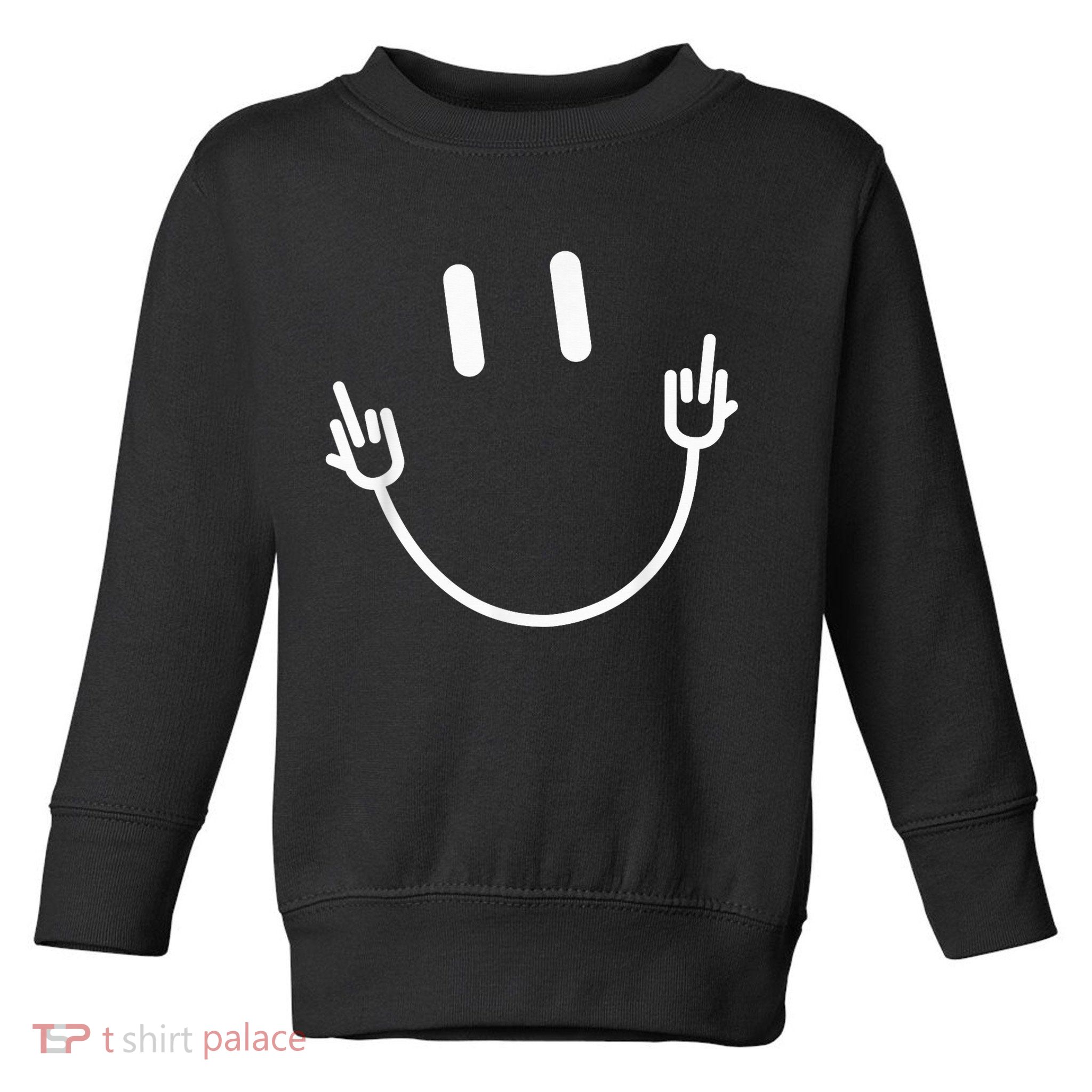 Power Socket Smile Middle Finger Hand Icon Meme Electrician Toddler Sweatshirt