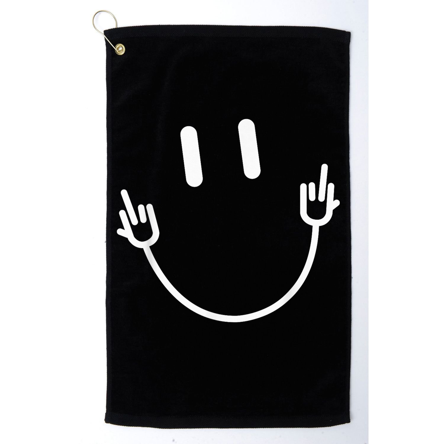 Power Socket Smile Middle Finger Hand Icon Meme Electrician Golf Towel