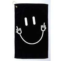 Power Socket Smile Middle Finger Hand Icon Meme Electrician Golf Towel