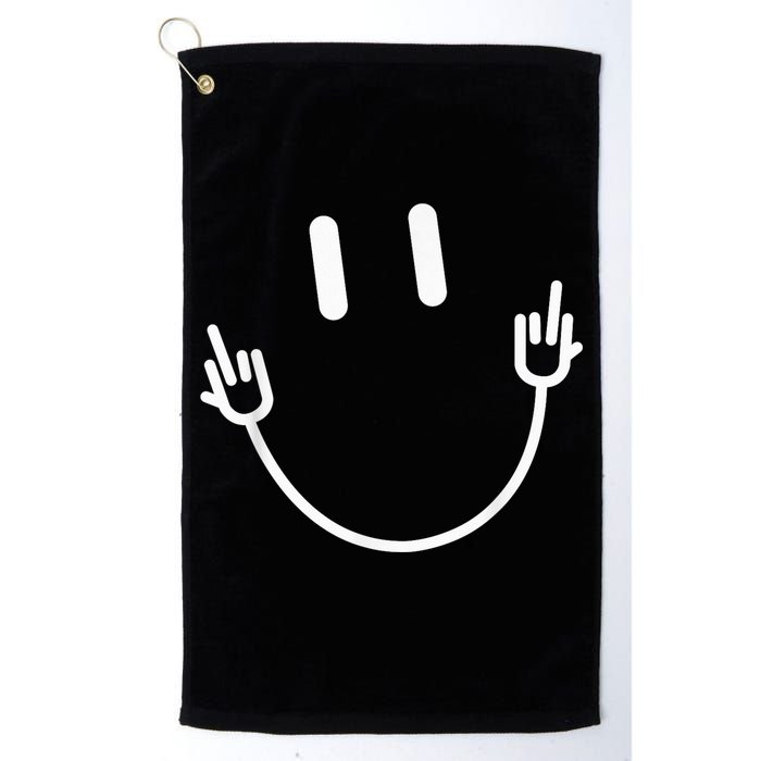 Power Socket Smile Middle Finger Hand Icon Meme Electrician Golf Towel