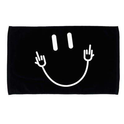Power Socket Smile Middle Finger Hand Icon Meme Electrician Microfiber Hand Towel