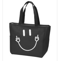 Power Socket Smile Middle Finger Hand Icon Meme Electrician Zip Tote Bag