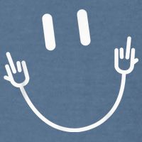 Power Socket Smile Middle Finger Hand Icon Meme Electrician Garment-Dyed Sweatshirt