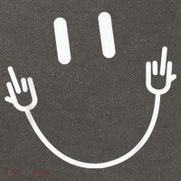 Power Socket Smile Middle Finger Hand Icon Meme Electrician Cotton Canvas Backpack