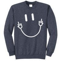 Power Socket Smile Middle Finger Hand Icon Meme Electrician Sweatshirt
