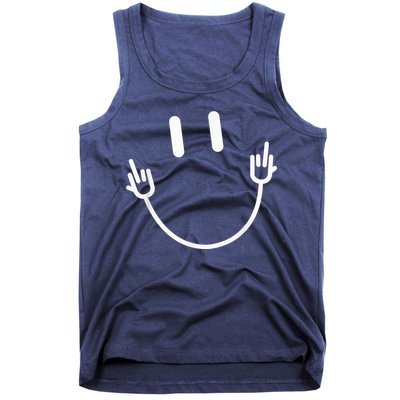 Power Socket Smile Middle Finger Hand Icon Meme Electrician Tank Top