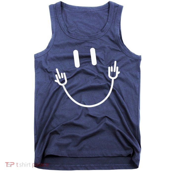 Power Socket Smile Middle Finger Hand Icon Meme Electrician Tank Top