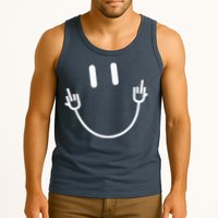Power Socket Smile Middle Finger Hand Icon Meme Electrician Tank Top