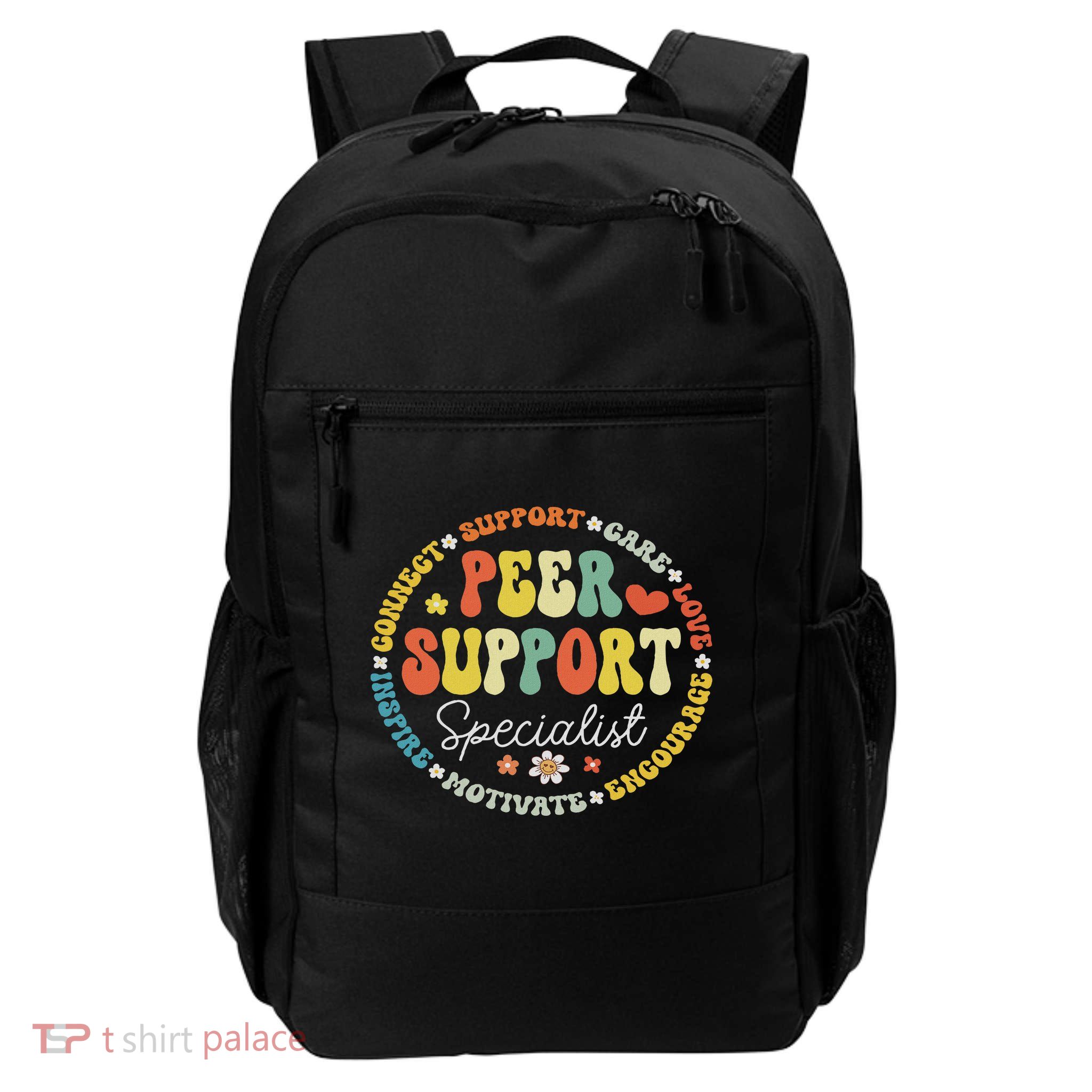 Peer Support Specialist Life Appreciation Week School Daily Commute Backpack