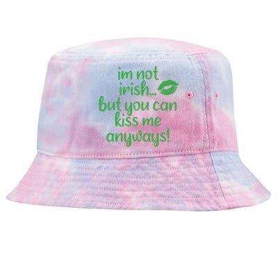 Plus Size St Patrick's Day Shirt, I'm Not Irish But You Can Kiss Me Anyway Tie-Dyed Bucket Hat