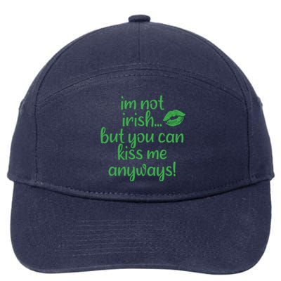 Plus Size St Patrick's Day Shirt, I'm Not Irish But You Can Kiss Me Anyway 7-Panel Snapback Hat