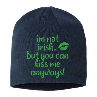 Plus Size St Patrick's Day Shirt, I'm Not Irish But You Can Kiss Me Anyway Sustainable Beanie