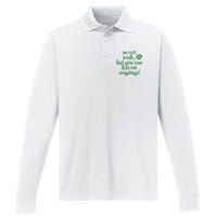 Plus Size St Patrick's Day Shirt, I'm Not Irish But You Can Kiss Me Anyway Performance Long Sleeve Polo