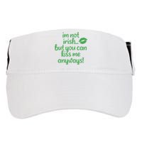 Plus Size St Patrick's Day Shirt, I'm Not Irish But You Can Kiss Me Anyway Adult Drive Performance Visor