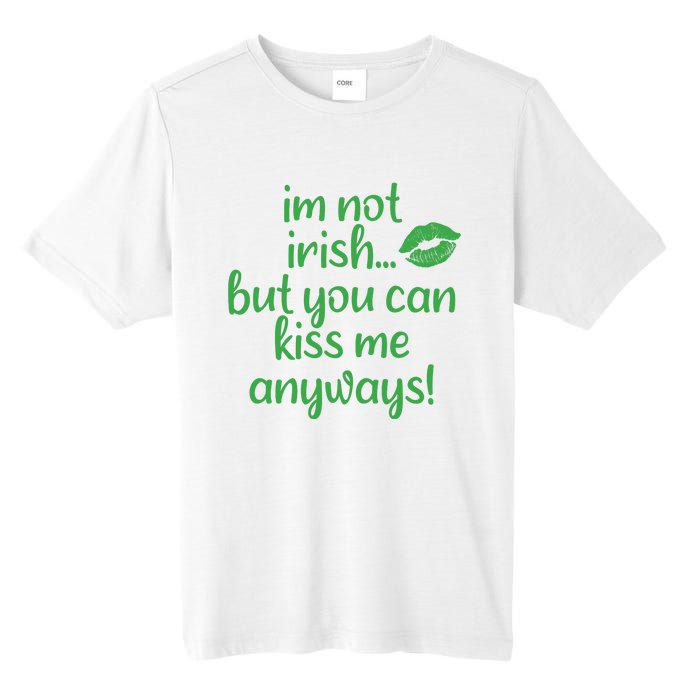 Plus Size St Patrick's Day Shirt, I'm Not Irish But You Can Kiss Me Anyway Tall Fusion ChromaSoft Performance T-Shirt