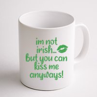 Plus Size St Patrick's Day Shirt, I'm Not Irish But You Can Kiss Me Anyway Coffee Mug