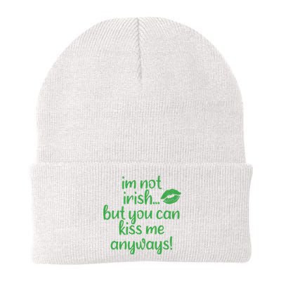 Plus Size St Patrick's Day Shirt, I'm Not Irish But You Can Kiss Me Anyway Knit Cap Winter Beanie