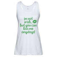 Plus Size St Patrick's Day Shirt, I'm Not Irish But You Can Kiss Me Anyway Ladies Essential Flowy Tank