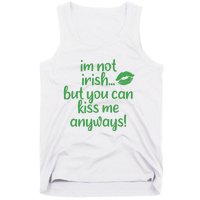 Plus Size St Patrick's Day Shirt, I'm Not Irish But You Can Kiss Me Anyway Tank Top