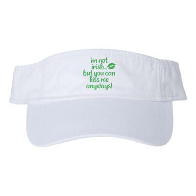 Plus Size St Patrick's Day Shirt, I'm Not Irish But You Can Kiss Me Anyway Valucap Bio-Washed Visor