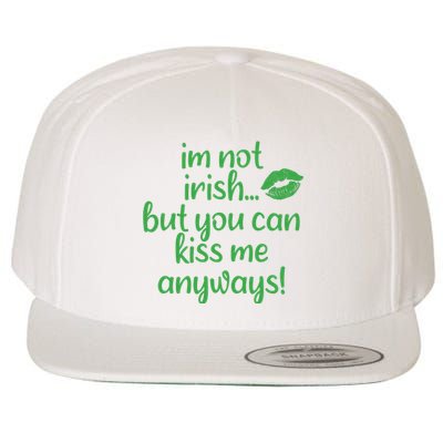 Plus Size St Patrick's Day Shirt, I'm Not Irish But You Can Kiss Me Anyway Wool Snapback Cap