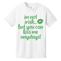 Plus Size St Patrick's Day Shirt, I'm Not Irish But You Can Kiss Me Anyway Kids T-Shirt