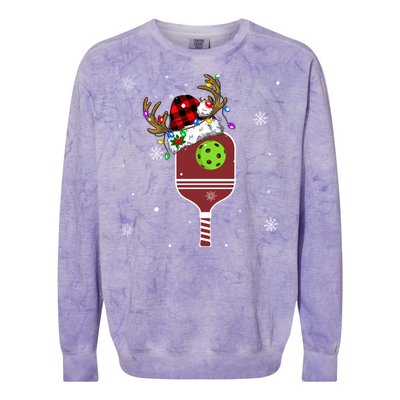 Pickleball Santa Sports Christmas Pickleball Player Gift Colorblast Crewneck Sweatshirt