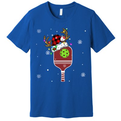 Pickleball Santa Sports Christmas Pickleball Player Gift Premium T-Shirt