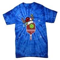 Pickleball Santa Sports Christmas Pickleball Player Gift Tie-Dye T-Shirt