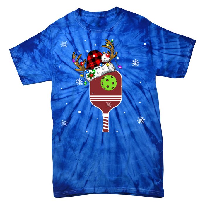 Pickleball Santa Sports Christmas Pickleball Player Gift Tie-Dye T-Shirt