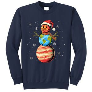 Planets Snowman Space Funny Christmas Astronomy For Sweatshirt