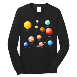 Planets Solar System Science Astronomy Space Lovers Long Sleeve Shirt