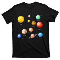 Planets Solar System Science Astronomy Space Lovers T-Shirt