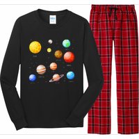 Planets Solar System Science Astronomy Space Lovers Long Sleeve Pajama Set