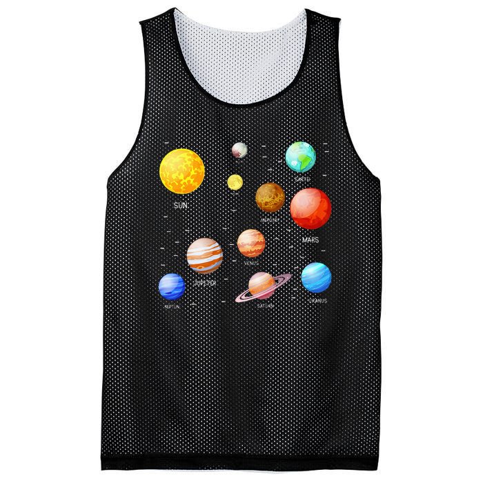 Planets Solar System Science Astronomy Space Lovers Mesh Reversible Basketball Jersey Tank