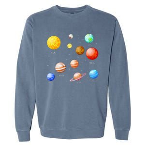 Planets Solar System Science Astronomy Space Lovers Garment-Dyed Sweatshirt