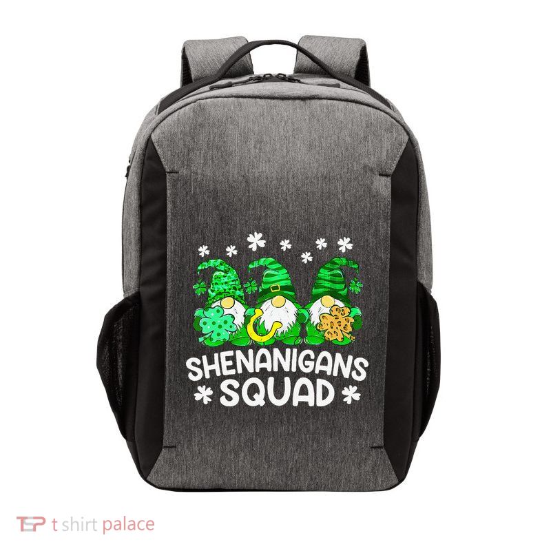 Patrick Shenanigans Squad Gnomes Funny St Patricks Day Vector Backpack
