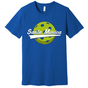 Pickleball Swoosh Santa Monica Ca Gift Premium T-Shirt